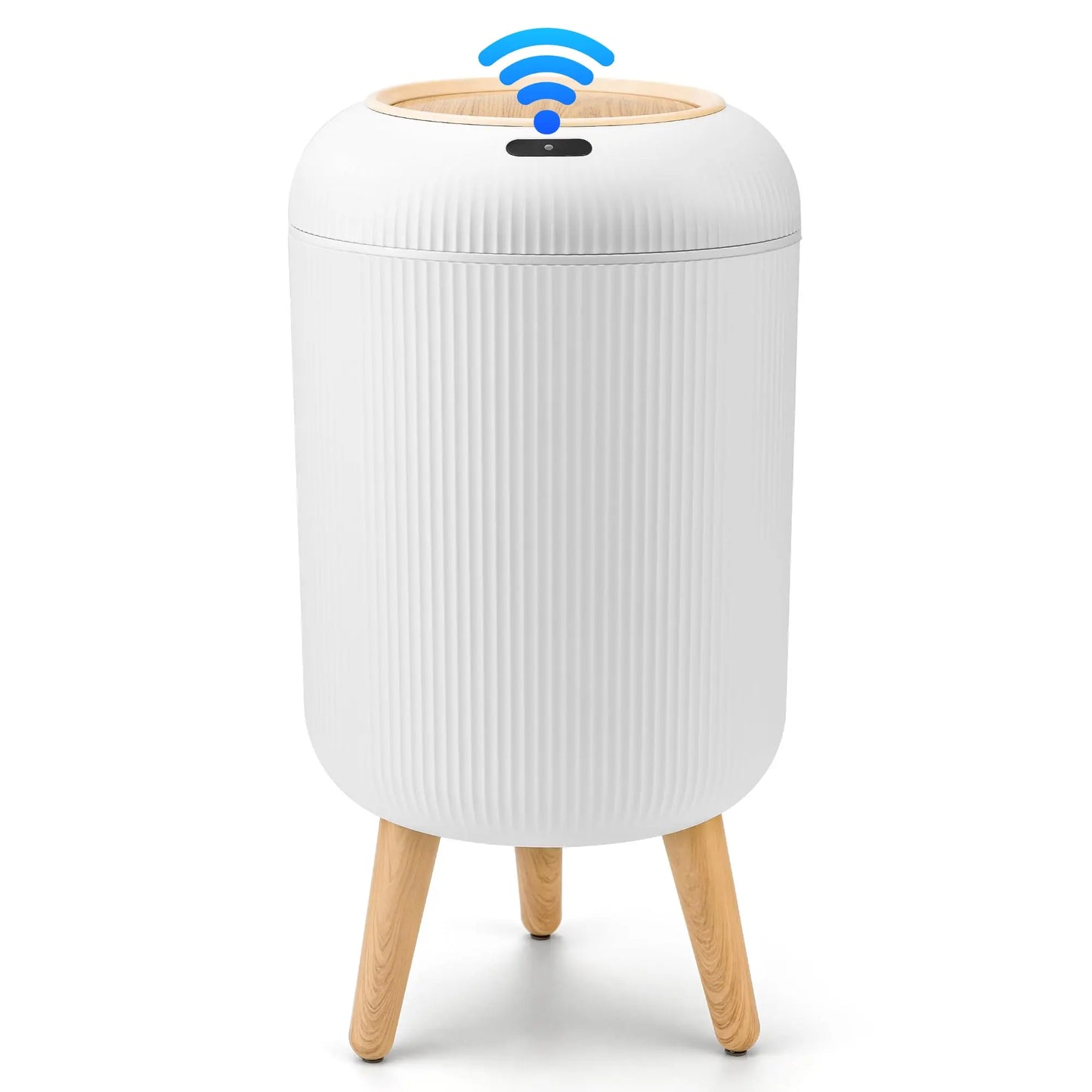 Pukomc sensor-operated, lidded trash can; non-contact, waterproof trash can.
