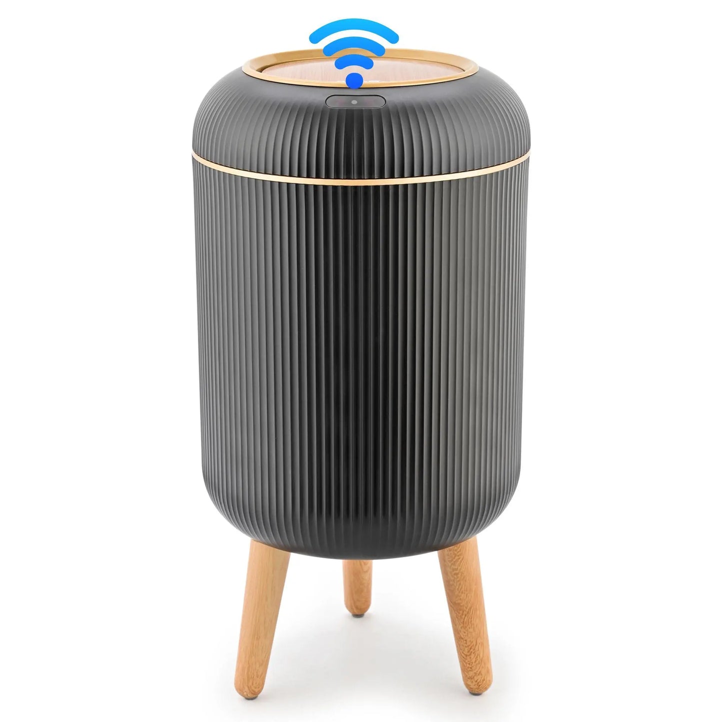 Pukomc sensor-operated, lidded trash can; non-contact, waterproof trash can.